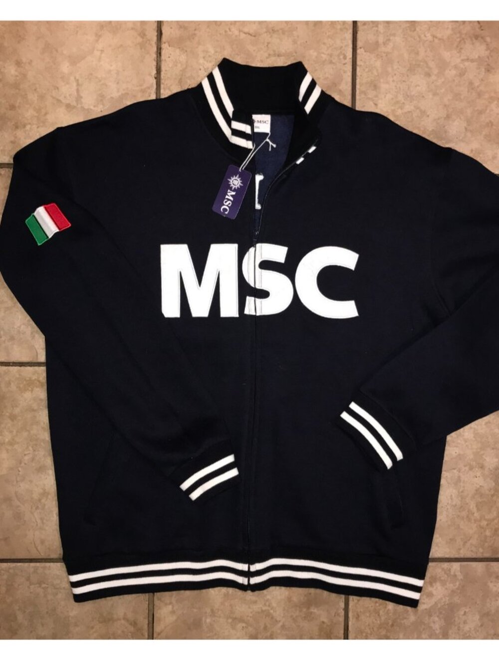 Adult MSC Cruise Full Zip Varsity Jacket-Size 3XL